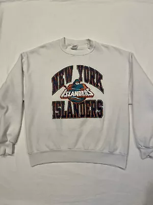 $59.99 • Buy Vintage 90s Russell New York Islanders Fisherman Sweater USA Made Size Large