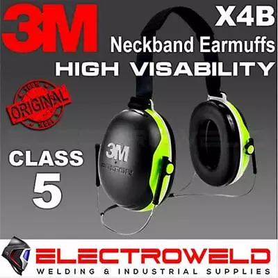 3M X4 Peltor Neckband Earmuffs Behind The Head Ear Muffs Neck Band Class 5 X4B • $64.95