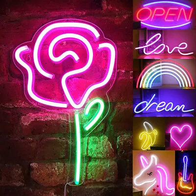 Neon Sign Light LED Wall Hanging Lamp Night Lighting Art Decor Party Home Bar AU • $48.39