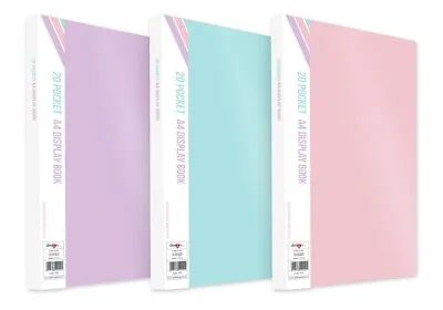 £3.49 • Buy Pastel Colour A4 Display Book 20 Pocket Document Presentation Folder Wallet PTDI
