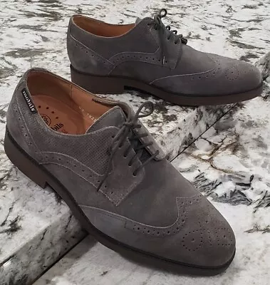 MEPHISTO Mobils FERNAND Men Gray Suede Comfort Ergonomic Lace Oxfords US 10 EUC • $149