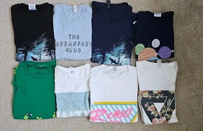 Lot Of 8 Men’s Women Shirts S M XL Mix Bands & Threadless T-shirts Bulk Bundle  • $23