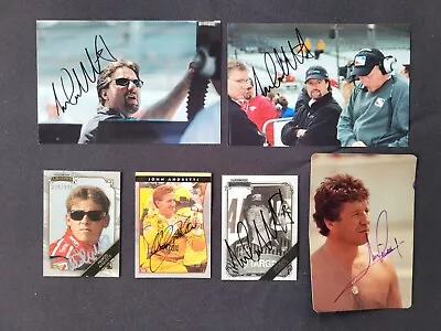 Andretti Family Signed Photos/Cards (6) - Mario/Michael/John/Marco • $8