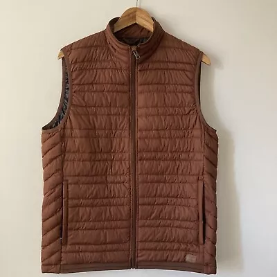 Jack & Jones Mens Gilet Jacket Brown Lightweight Body Warmer Sleeveless Size L • $12.62