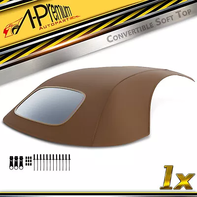 New Convertible Soft Top For Volkswagen Beetle 2003-2010 With Glass Window Tan • $563.99