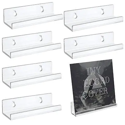 4 Inch Acrylic Record Shelf Vinyl Record Album Wall Mount Display Shelf 6PCS • $14.85