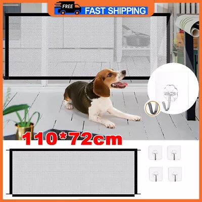 £11.99 • Buy Portable Magic Mesh Pet Dog Cat Gate Door Barrier Safe Net Guard Install Fence