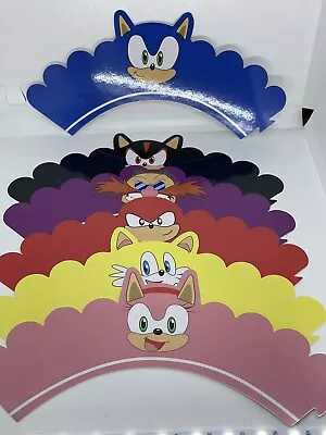 Sonic Cupcake Toppers And Wrappers Set For 48 Cupcakes Sonic Tales Shadow Amy • $13.99