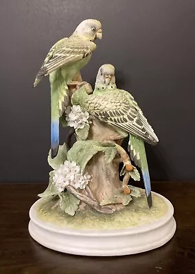 Parakeets Figurine Andrea By Sadek “Group Of Parakeets” Large Vintage • $64.97