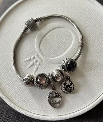 Authentic Pandora Bracelet With 6 Charms • $200