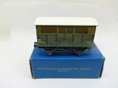 Hornby Dublo 32020 Cattle Truck G.W. 106324 Green/Grey Post War 4 Windows Boxed • £15