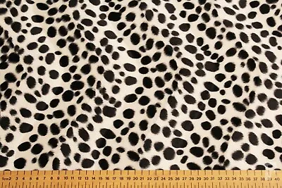 Dalmatian Faux / Fake Fur Fabric Low Pile Perfect Costumes And Interior Design • £13