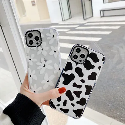 $13.59 • Buy For IPhone 12 11 Pro Max 8 7 SE XS XR Cute Cow Print Back TPU Phone Case Cover