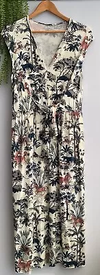 TU Sainsbury’s Animal Safari Print Jersey Maxi Dress 14 Summer Casual Vgc L 47” • £12.50