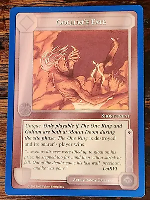 1x Gollum's Fate Middle Earth MECCG CCG EX Rare ( Unlimited ) + Fast Shipping! • $4.99