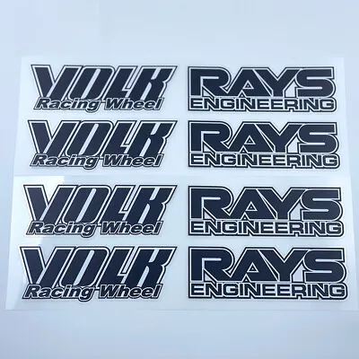 JDM Japan Rays Engineering VOLK Racing TE37 Wheel Decals Sticker 8pcs Black • $16.20