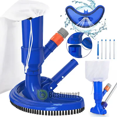 $8.75 • Buy Swimming Pool Spa Suction Vacuum Head Cleaner Cleaning Pond Tool Kit Brushes&Net