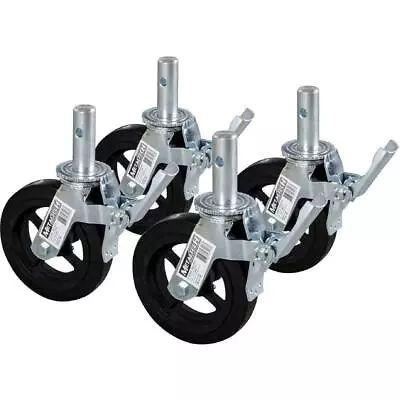 Metaltech Scaffolding 8  Heavy-Duty Caster Wheel W/ Double Locking Pedal Steel • $160.41