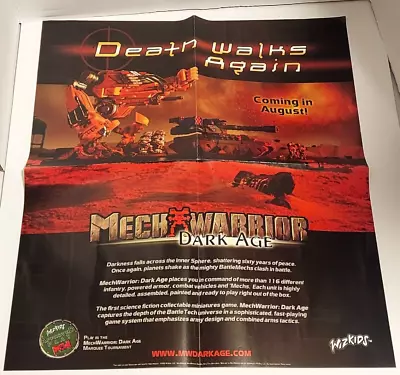 Mechwarrior Dark Age Promo Poster VG • $16.95