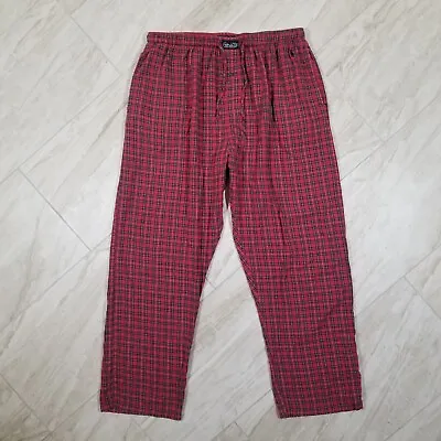 POLO RALPH LAUREN Pajama Pants Mens XL Plaid Red Casual Comfort Sleepwear Slacks • $12.90