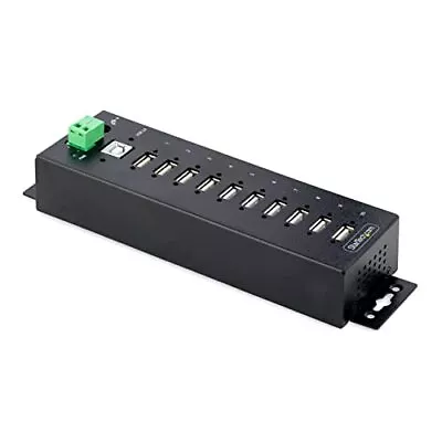 StarTech.com 10-Port Industrial USB 2.0 HUB Rugged USB Hub W/ESD Level 4 • $153.01