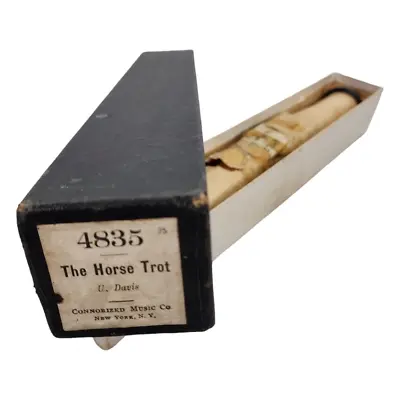 Player Piano Roll The Horse Trot 4835 U. Davis Connorized Music 65 Note Roll Box • $7.33