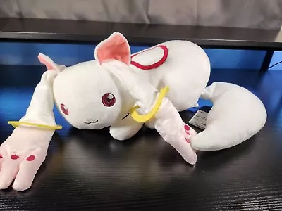 Puella Magi Madoka Magica Kyubey Mofugutto Laying Down Plush 17in • $30