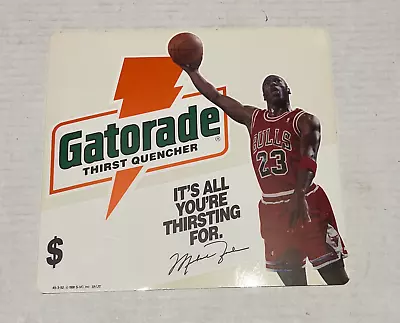 Michael Jordan 1991 Gatorade Unused Store Decal - Window Cling Advertising RARE! • $37