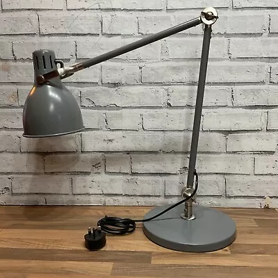 IKEA Arod Grey Work Lamp / Adjustable Angle Poise Table/Desk / Industrial Heavy • £24.95