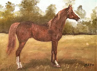 Wonderful Large Vintage Framed Oil Painting Horse Wall Decor Ralph Lauren Farm • $300