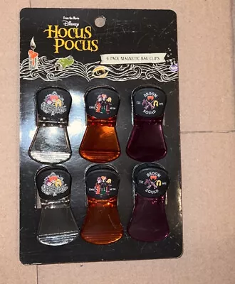 DISNEY HOCUS POCUS 6 PACK BROOM SQUAD Magnetic Bag Clips Halloween NEW • $12.76