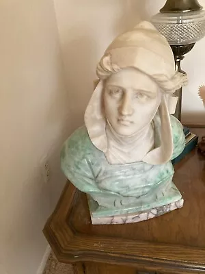 An Original Italian Marble Bust Sculpture By Guiseppi Bessi. • $1500