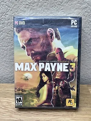 Max Payne 3 (PC 2012) DVD Windows Rockstar Games Factory Sealed But Torn • $55