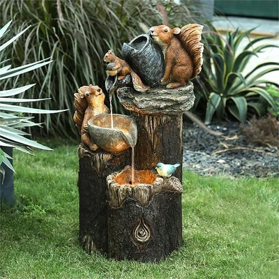 £13.99 • Buy Solar Powered Squirrel LED Light Garden Ornament Animal Lamp Outdoor Patio Decor