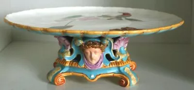 Pretty/Old Majolica RARE WEDGWOOD Figural Ruby Throat Hummingbird Tazza Ca.1872 • $998