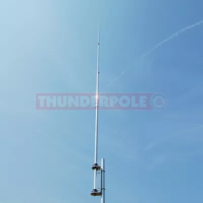 £49.99 • Buy CB Radio Home Base Antenna Thunderpole 1/2 Wave AM/FM/SSB Silver Rod Type Aerial