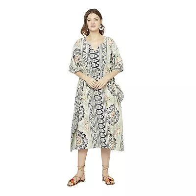 Cotton Kaftan Maxi Dress Plus Size Comfortable Clothing Women Gown Caftan Robe • $44.87