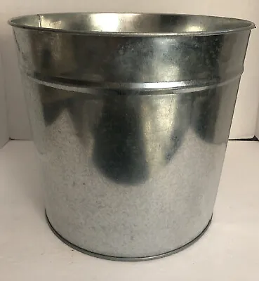 1ea GALVANIZED METAL 11  TALL Heavy Duty PAILBUCKET PLANTER-RARE-SHIPS N 24HRS • £57.33