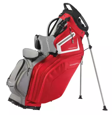 Maxfli Honors+ Golf Club Stand Bag - 14-Way Divider - Red And Grey • $199.98