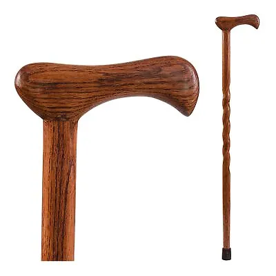 Brazos Twisted Red Oak Wood T-Handle Cane 37 Inch Height • $43.79