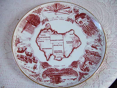 Rare History From 1788 Of Australia On Back With Map On Front 10 1/4  Plate   • $10.99