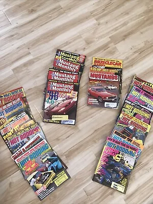 Vintage LOT OF 19 1990-1995 Hot Rodding Mustang Monthly Fords Magazines • $29