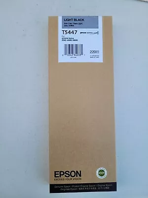 Brand New In Box Epson Genuine 220ml Ink T5447 Light Black Stylus 4000/9600 • $110