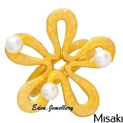 MISAKI Beuatiful Flower Ring Gold Plated Collection MATIS Original Box Size 6 • $32.44