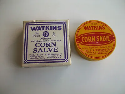 Vintage Watkins Corn Salve Medicine Tin Full  With Original Box • $9