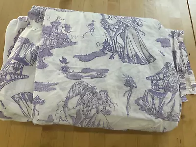 Disney Princess Full Size Sheet Set Purple And White Toille • $15