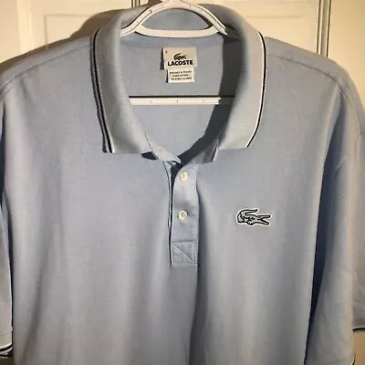 Lacoste BIG Oversized CROC Polo Shirt Golf Blue Size 8 *See Size Measurements XL • $17.24