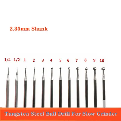 1PC Ball Shape Drill 2.35mm Shank Tungsten Carbide Ball Cutter Mold Dental Grind • $16.63