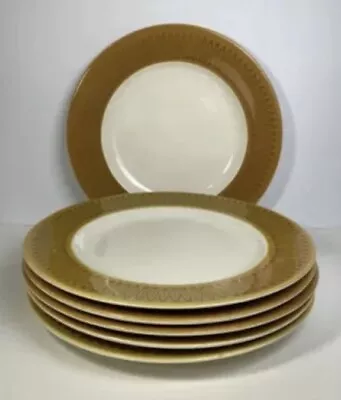 7 Ct VTG Homer Laughlin Dinner Plates 10.25” Morocco Pattern 1970’s Made In USA • $49.99