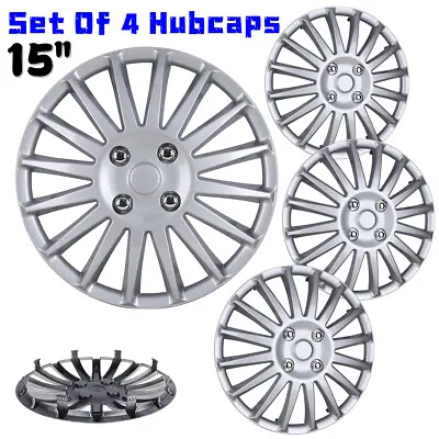 15  Set Of 4 Universal Wheel Rim Cover Hubcaps Snap On Car Truck SUV To R15 Tire • $40.99